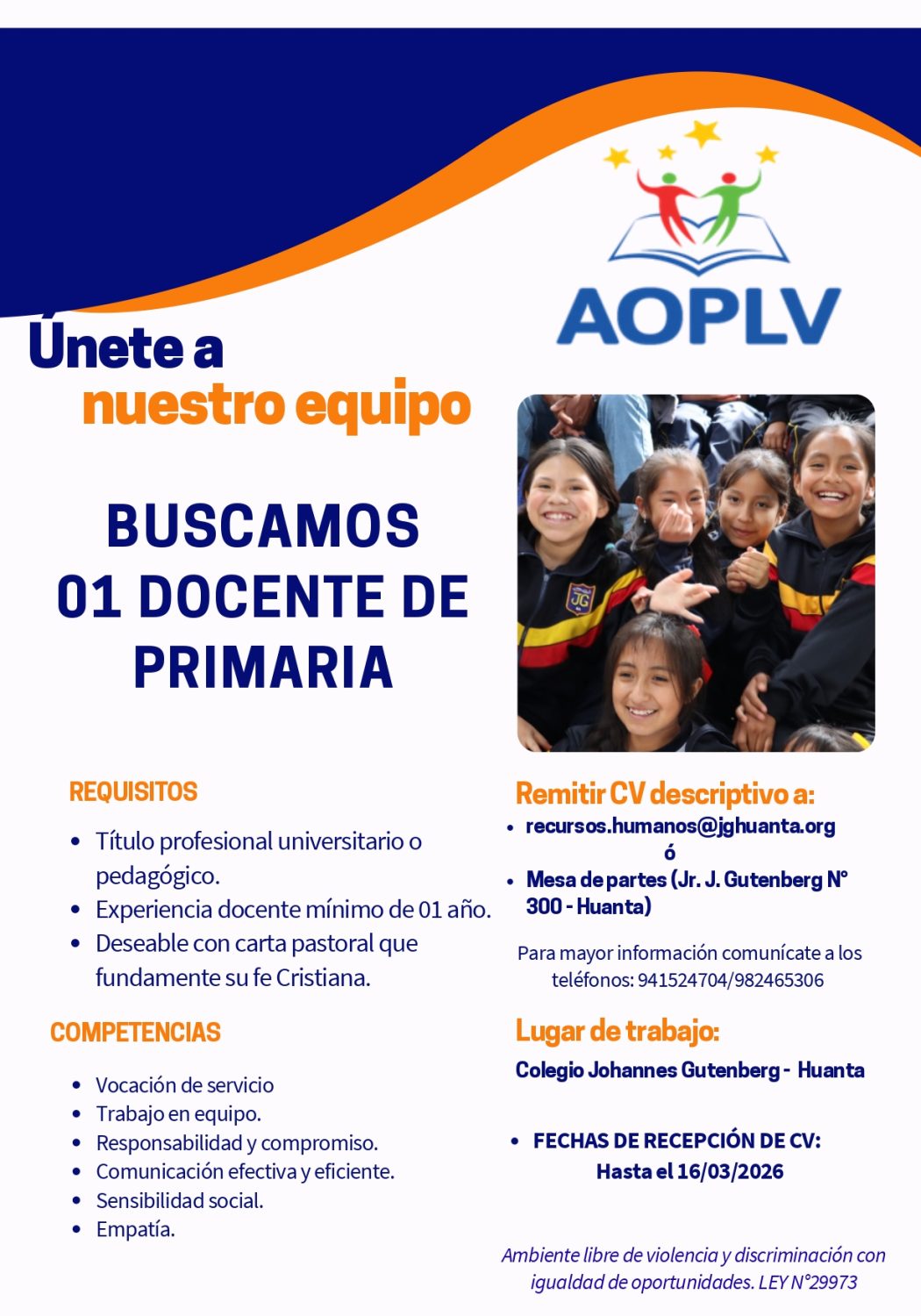 DOCENTE DE PRIMARIA
